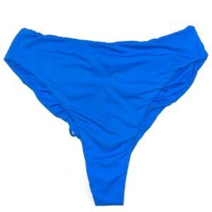 Riot Swim Dodi Cheeky Tie Back High Waisted Ocean Water Blue Bikini Bottom XS